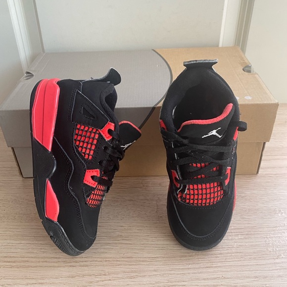 Nike Air Jordan 4 Retro “Red Thunder” Toddler Sneakers - SZ 10 C